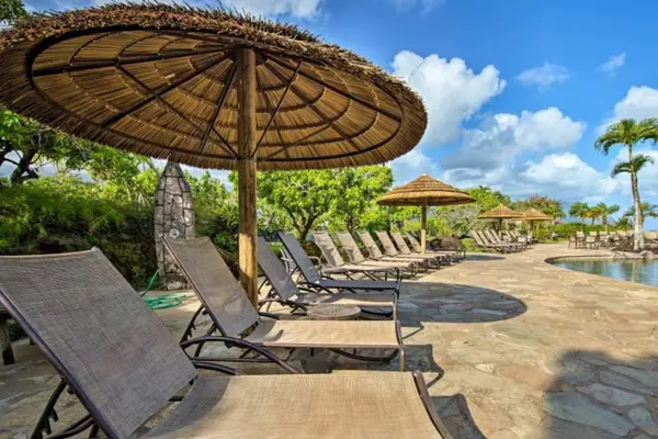 Lounge beneath the shade while enjoying warm sunny island weather