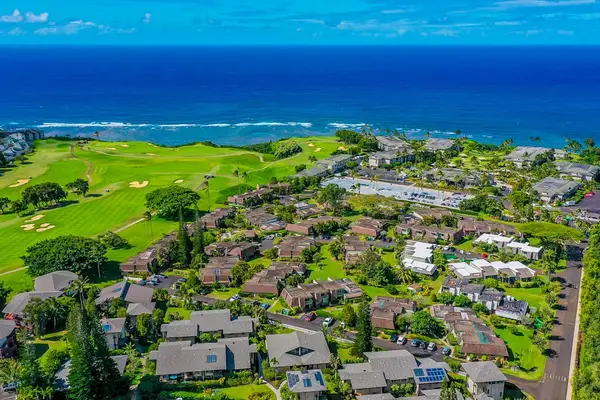 Breathtaking Aerial View of Oceanfront Resort & Coastal Golf Course