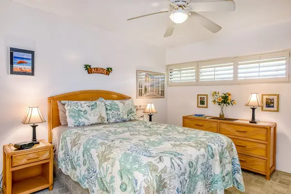 Comfortable queen bedroom with spacious layout