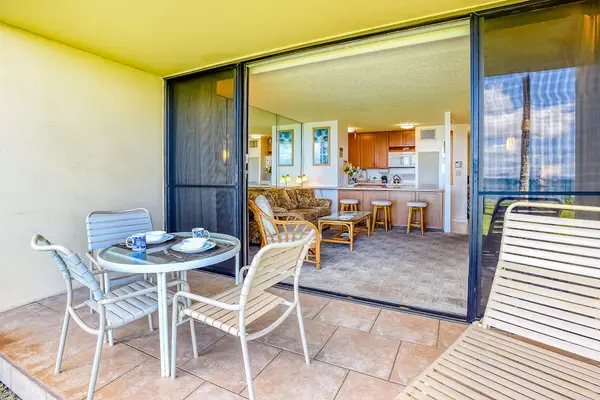 Spacious lanai for relaxing outdoor meals