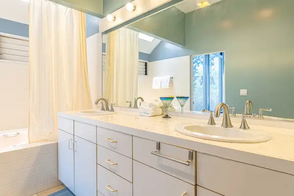 Spa Inspired Bathroom With Dual Vanities