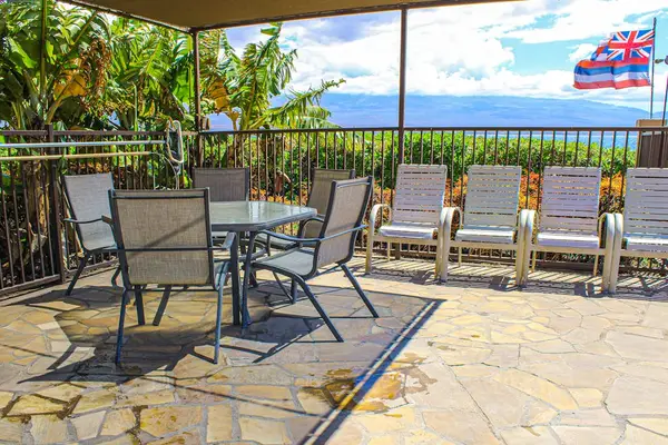 Grills and seating for your use while in Maui.