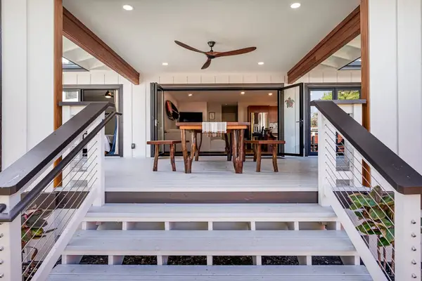 Stair Entrance Leading to Covered Upper Dining Deck