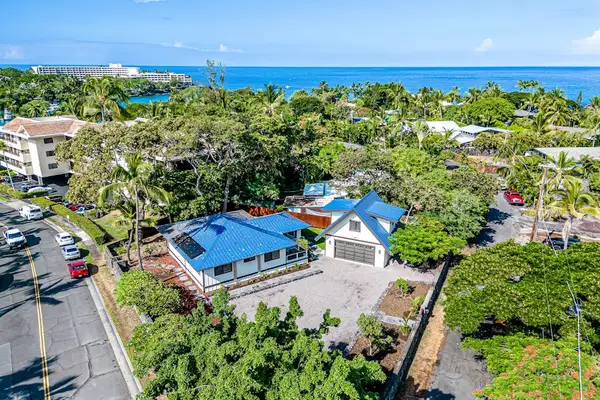 Panoramic Aerial View of Property, Lush Tropical Surroundings & Ocean Horizon
