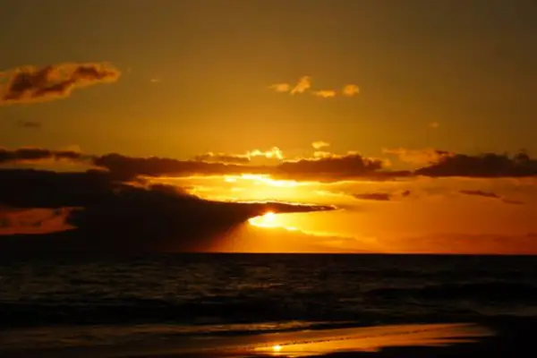 Golden Hour Over The Pacific Ocean