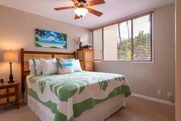 Guest Bedroom with Natural Light & Ceiling Fan