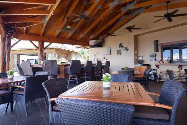 Covered Open-Air Oceanfront Bar and Restaurant Area