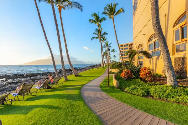 Scenic Oceanfront Walkway For Relaxing Evening Strolls