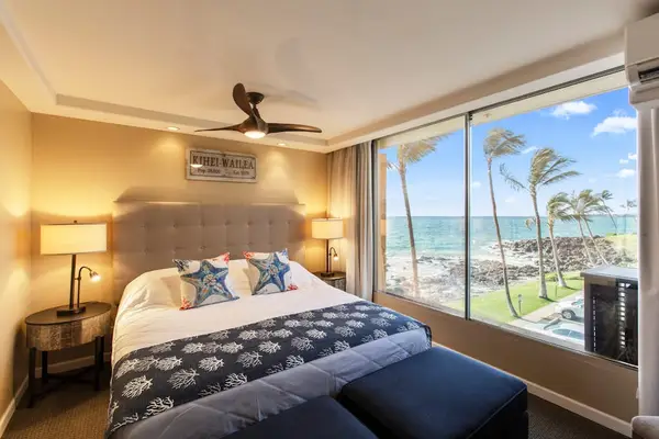 A welcoming bedroom after a day at the beach