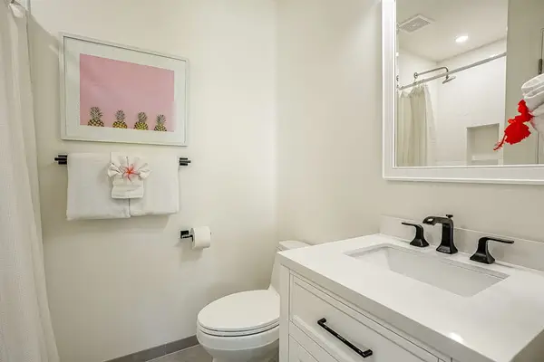 Bright Bathroom With Modern Comforts