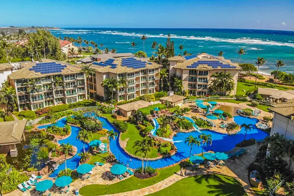 Tropical Resort Pool With Lazy River