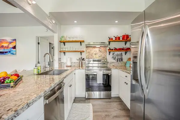 Bright kitchen with generous counter space