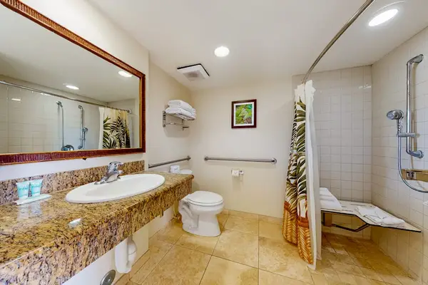 Spa-Inspired Bathroom With Granite Vanity