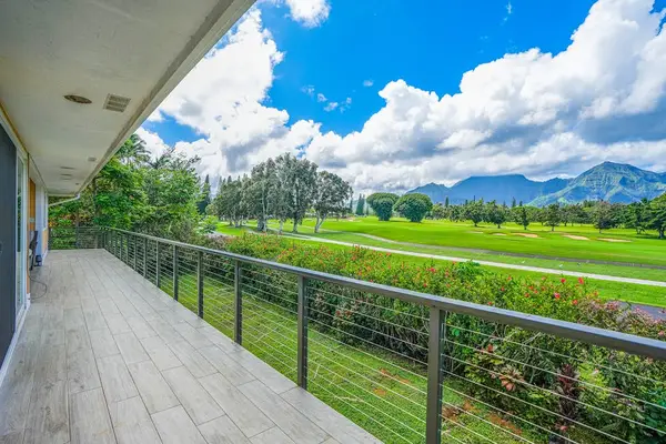 Balcony overlooking the Princeville Makai Golf Course