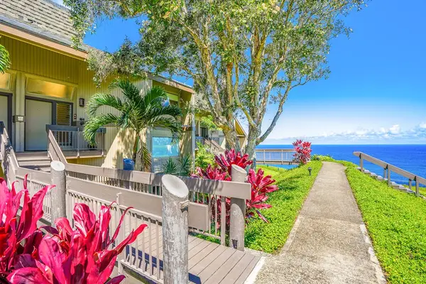 Beautiful tropical landscaping surrounds the resort.