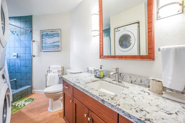 Beautiful tiled walk-in shower with modern finishes.