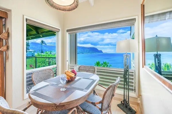 Dine indoors while enjoying spectacular ocean views.