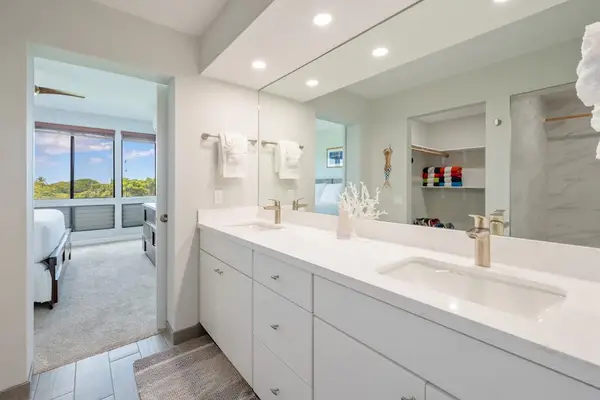 Spacious bathroom vanity with plenty of room to get ready