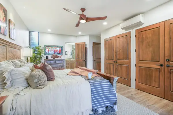 Comfortable primary bedroom designed for restful nights