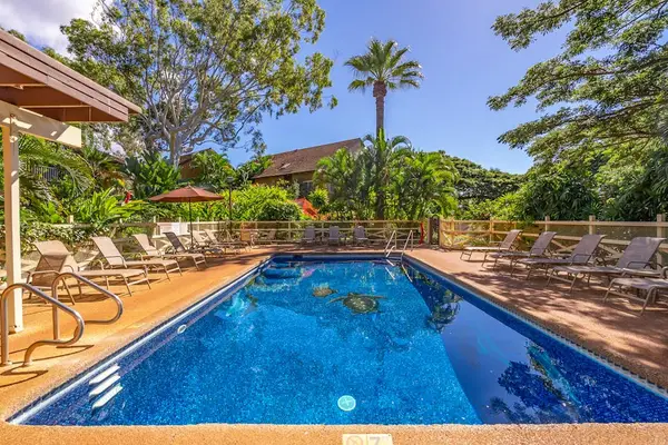 Resort pool offers a refreshing escape surrounded by beautiful tropical island scenery every day