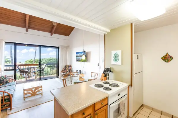 Open kitchen overlooking the living area