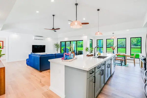 Modern kitchen with island seating