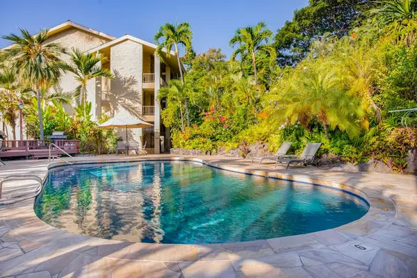 Resort-Style Swimming Pool & Spacious Sun Deck surrounded by Tropical Palms