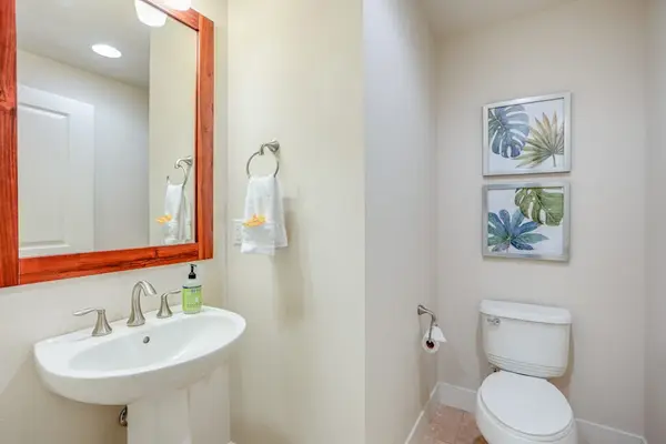 Stylish And Convenient Powder Room