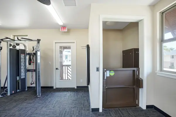 Modern Resort Gym Entrance