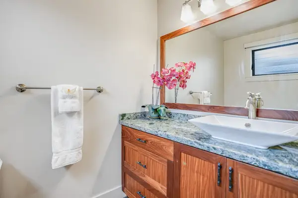 Refresh yourself in this bright modern bathroom