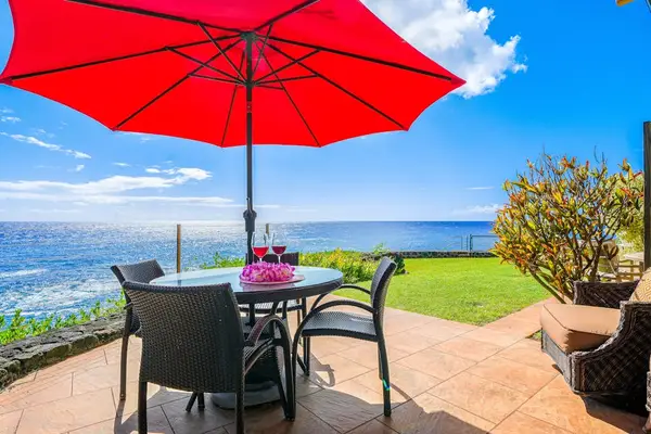 Relax beneath warm  sunshine overlooking the Pacific