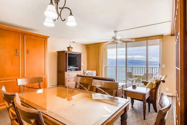 Dining Area With Ocean View Backdrop