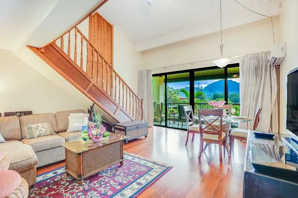 Bright living room offers a welcoming space for relaxing together