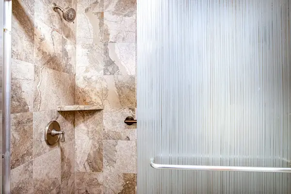 Spa-Style Shower With Natural Stone