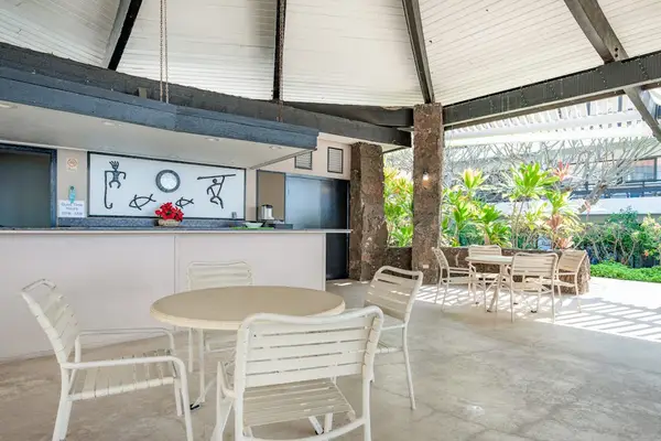 Covered Outdoor Pavilion with Seating & Scenic Ocean Views