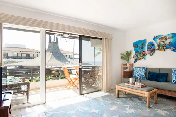 Spacious Living Room Opening to Private Covered Lanai