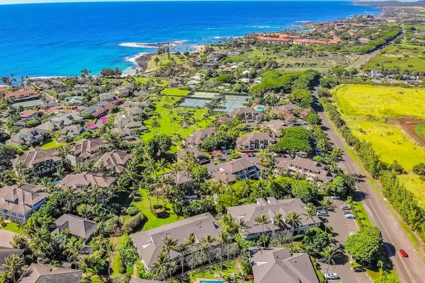 Scenic Coastal Resort Aerial View