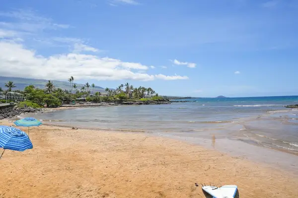 Sandy beach access just steps from the property