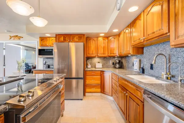 Fabulous new state of the art stainless steel kitchen.