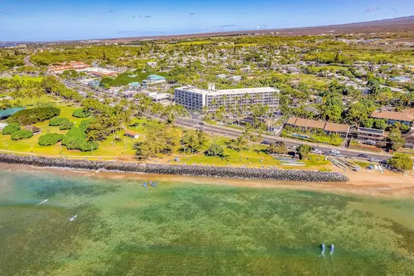 Aerial view of the beachfront location