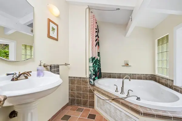 Bathroom with soaking tub for a relaxing bath