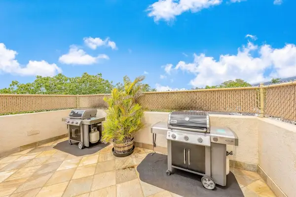 Outdoor BBQ area for island cookouts
