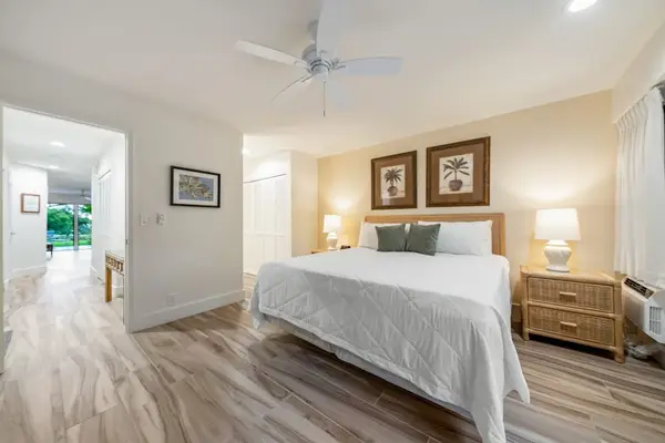 Soft linens and warm lighting encourage peaceful evenings and mornings