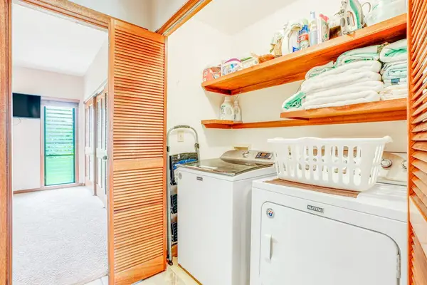 Pack lighter with convenient in-unit laundry available anytime