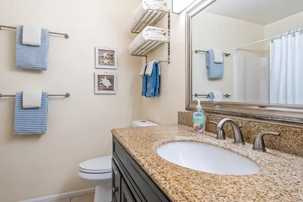 Bright Bathroom With Extra Counter Space