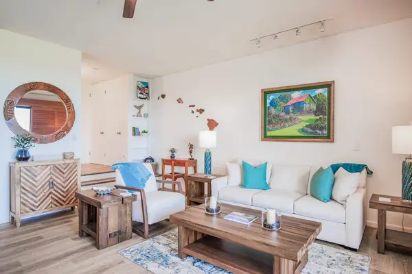 Coastal Living Room With Island Charm