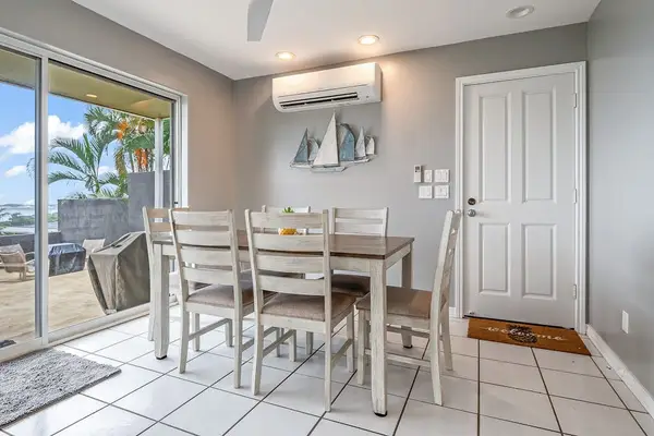 Enjoy peaceful island meals in the inviting dining space