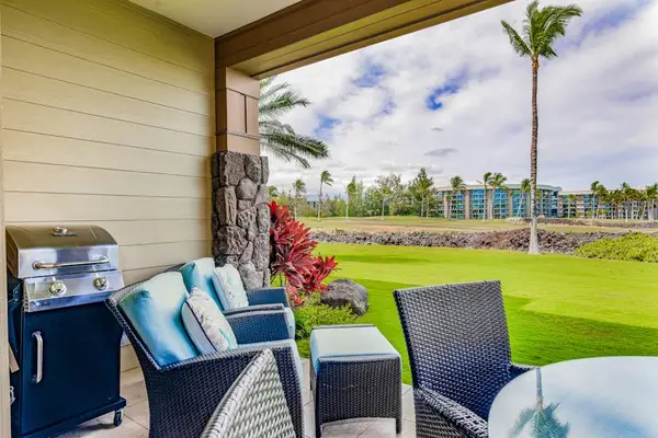 Covered Lanai with Outdoor Seating, Dining Table, and Private BBQ Grill