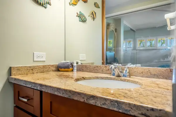 Generous Counter Space And Crisp Vanity Lighting