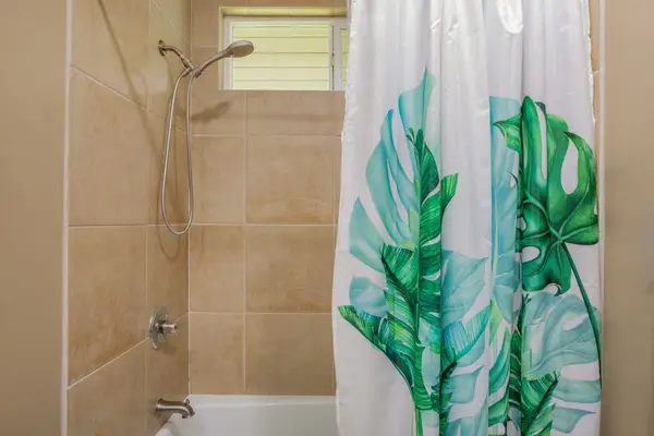 Tiled Shower & Tub with Adjustable Wand